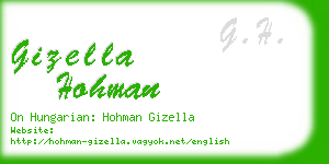 gizella hohman business card